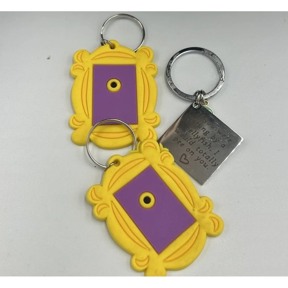 FRIENDS TV series how you doing keychain , If you were a jelly fish Lot Of 3